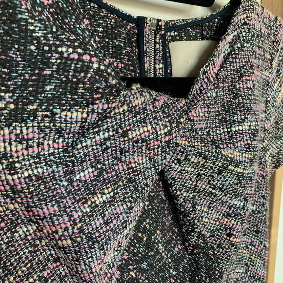 Jason Wu Twist Front Tweed Midi Cocktail Sheath Dress - Size 2 - Picture 6 of 14